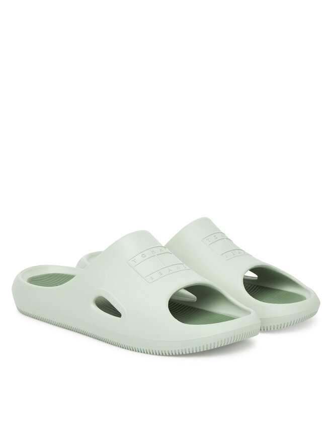 Мюли Sporty Pool Slide EM0EM01582 Tommy Jeans, зеленый — фото 2