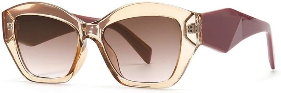 

Модные солнцезащитные очки «кошачий глаз» класса люкс для женщин и мужчин, ретро-очки для активного отдыха, трендовые солнцезащитные очки с защитой от УФ-излучения UV400 TKKTLLT, Champage