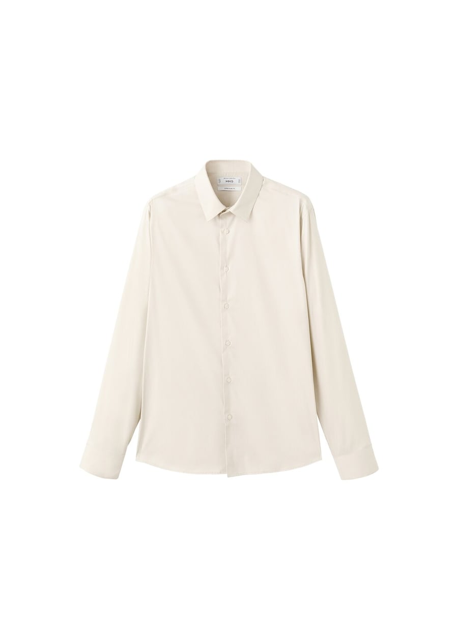 

Рубашка на пуговицах классического кроя MANGO MAN Emotion, экрю