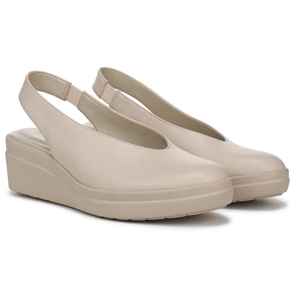 Туфли на танкетке с ремешком Sutton Naturalizer, porcelain leather