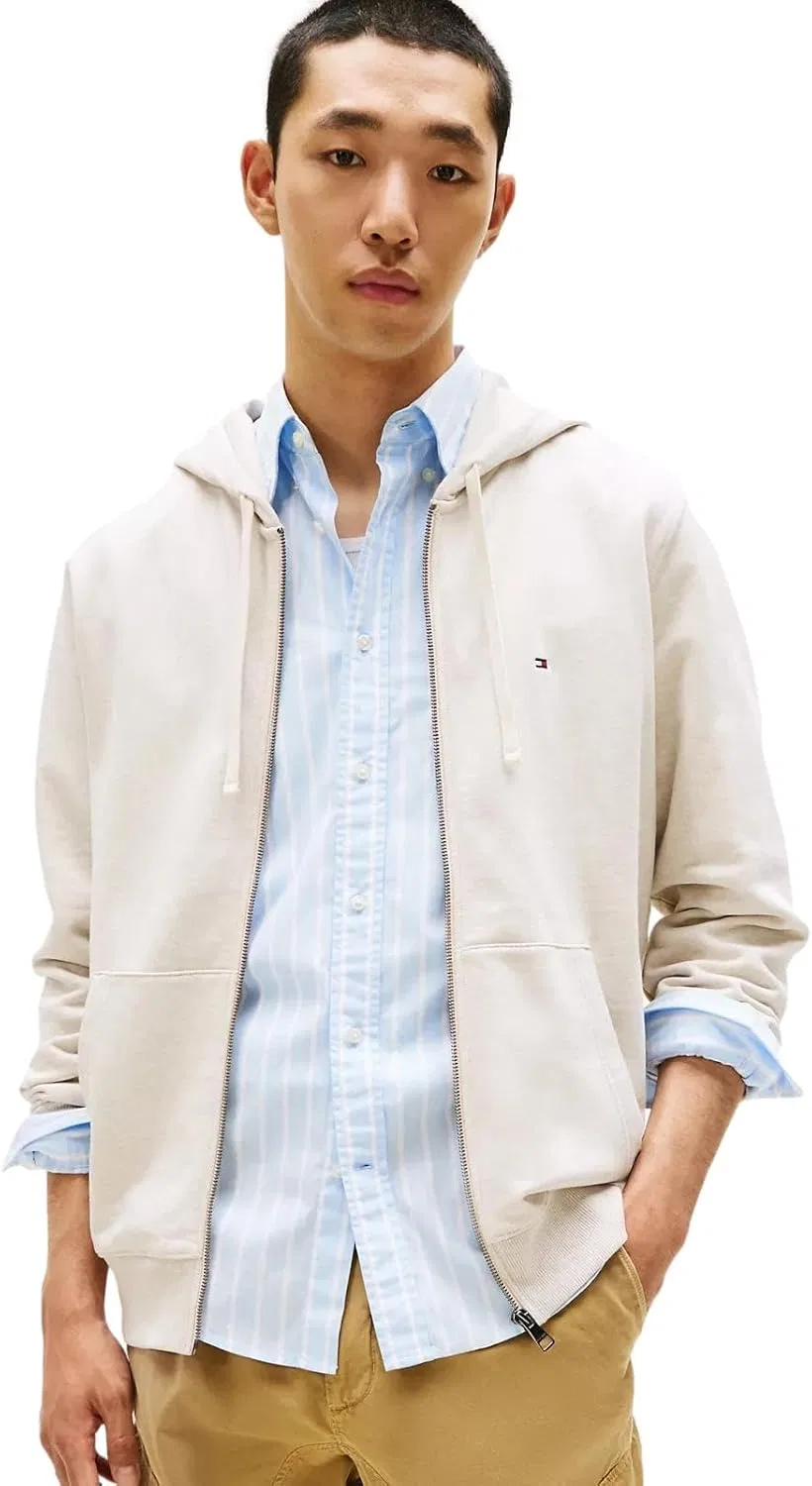 Худи мужское Tommy Hilfiger HILFIGER STACK HOODY ZT, Weathered White — фото 2