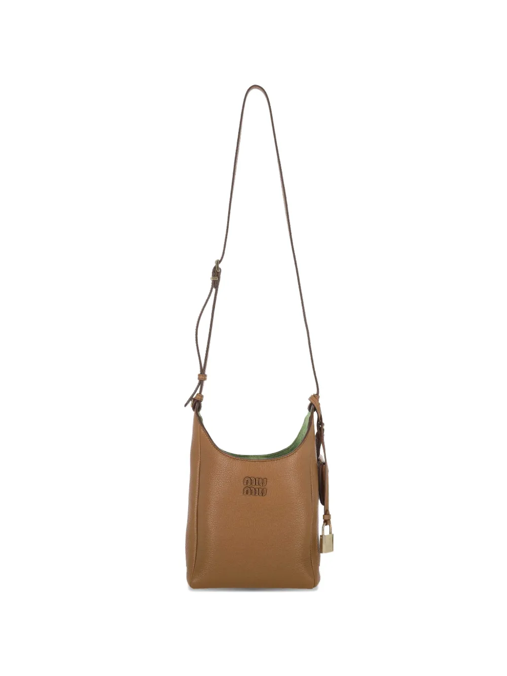 

Сумка на плечо с логотипом Miu Miu, коричневый