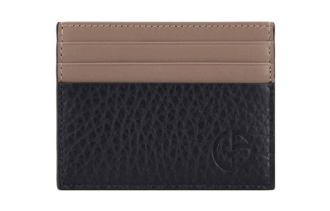 

GIORGIO ARMANI AMANI Кожаный картхолдер для мужчин синий