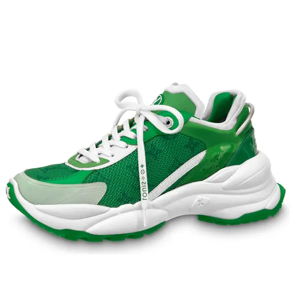 Кроссовки run 55 sneakers 'green monogram' Louis Vuitton, зеленый