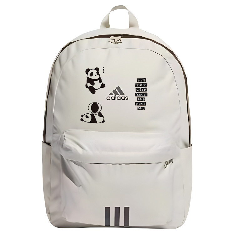 

Adidas Тканевый рюкзак с принтом дракона унисекс светло-серый, Panda Playing Ball