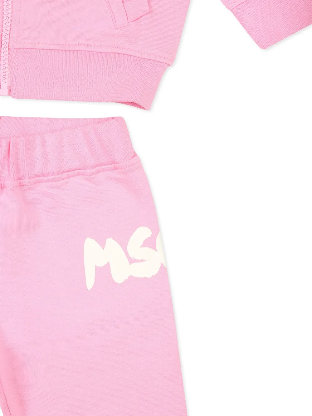 Спортивный костюм с логотипом MSGM Kids, розовый — фото 3