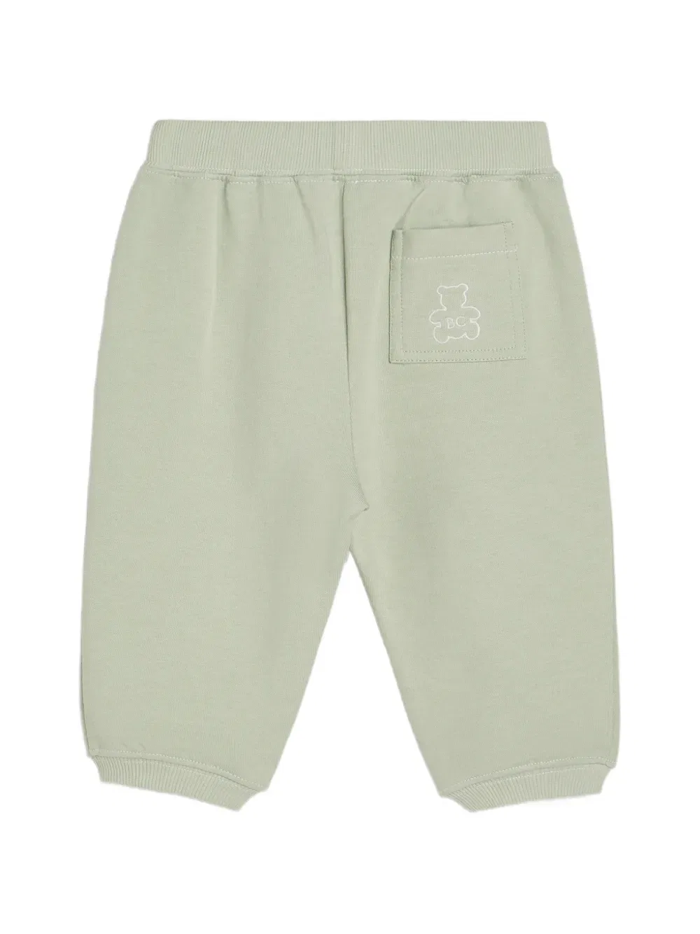 Хлопковые брюки Baby Bernie из французской махровой ткани Brunello Cucinelli Kids, зеленый — фото 2