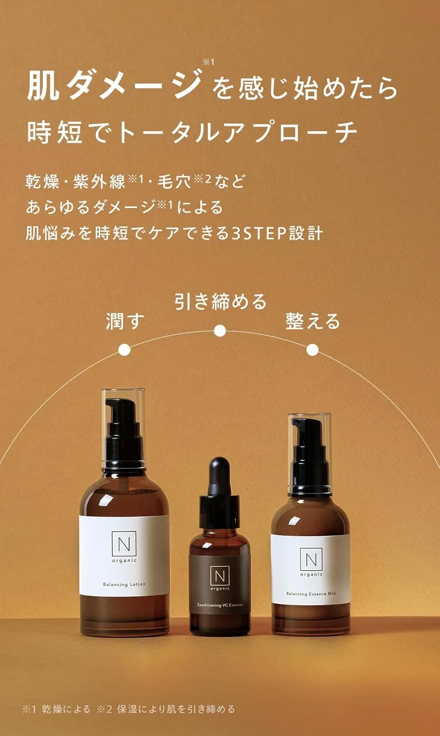 Набор для ухода за лицом Basic Skincare Set N organic: лосьон, эмульсия, сыворотка, 2 месяца, увлажнение — фото 2