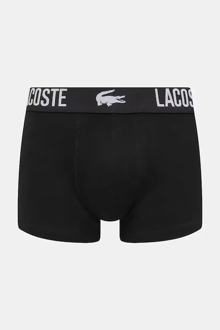 Боксеры из хлопка с эластаном 3 шт Lacoste, черный — фото 2