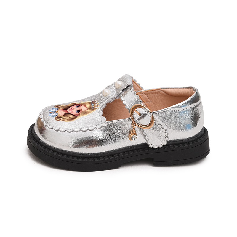 

Budding Детские кожаные туфли с противоскользящей подошвой и низким верхом, бежевые, детские