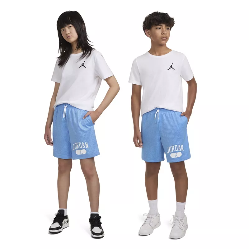 Детские шорты из полиэтилена с сеткой Jordan, цвет University Blue — фото 2