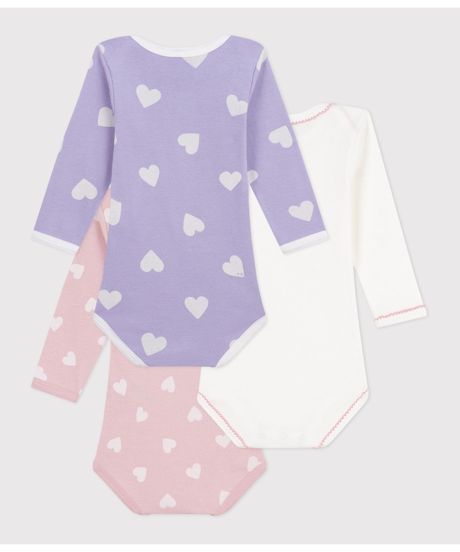 Боди с длинными рукавами (комплект из 3 предметов) PETIT BATEAU, Multicolor 1 — фото 2