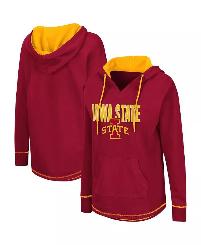 

Женская туника Cardinal Iowa State Cyclones, пуловер с капюшоном Colosseum