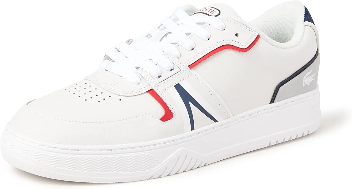 Кожаные кроссовки Lacoste L001 бежевого цвета