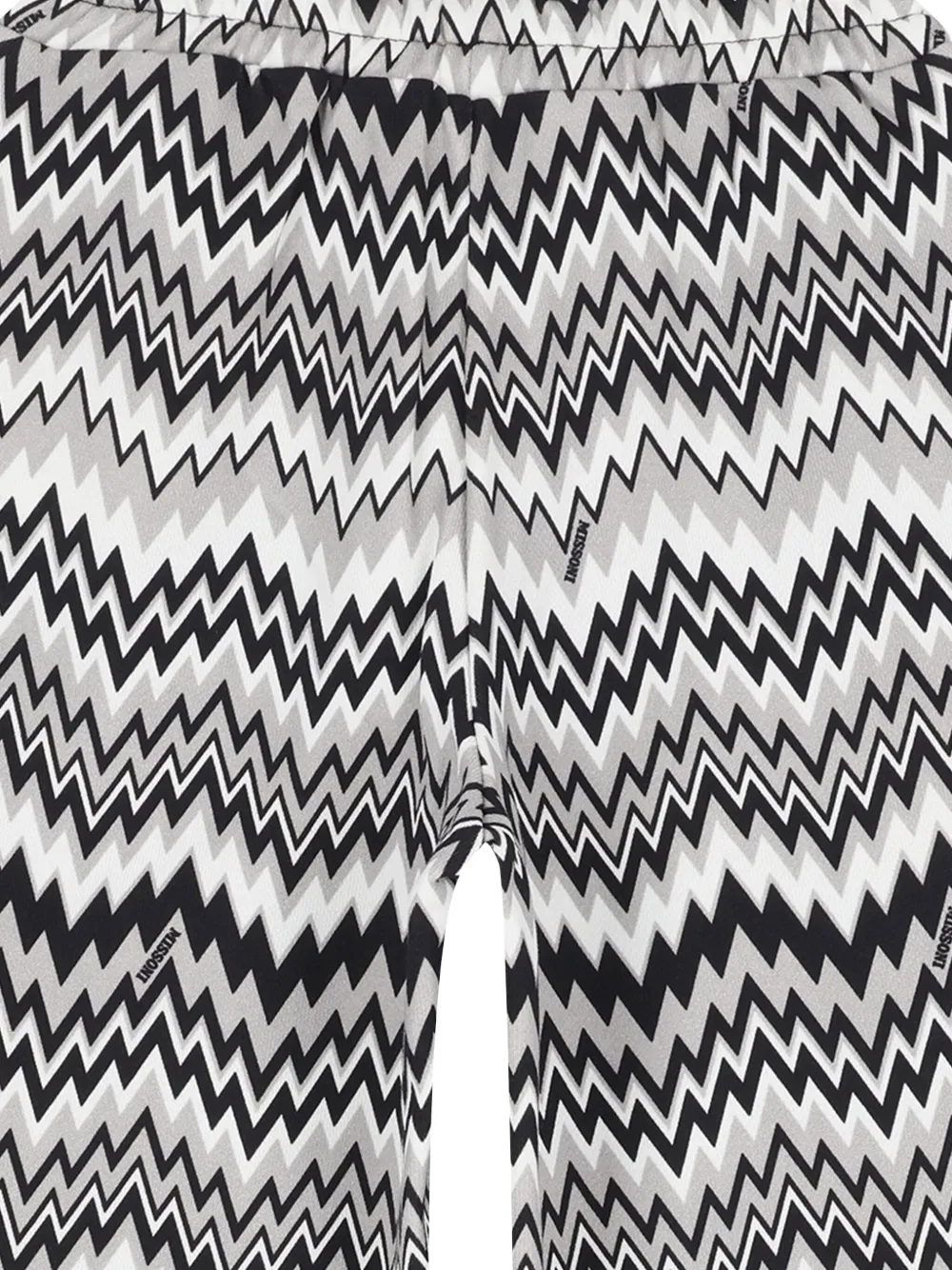 Широкие брюки с узором зигзаг Missoni Kids, черный — фото 3
