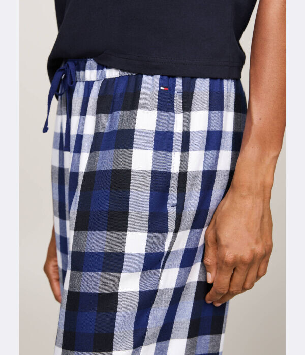 Пижамные штаны женские Tommy Hilfiger в клетку, синий — фото 4