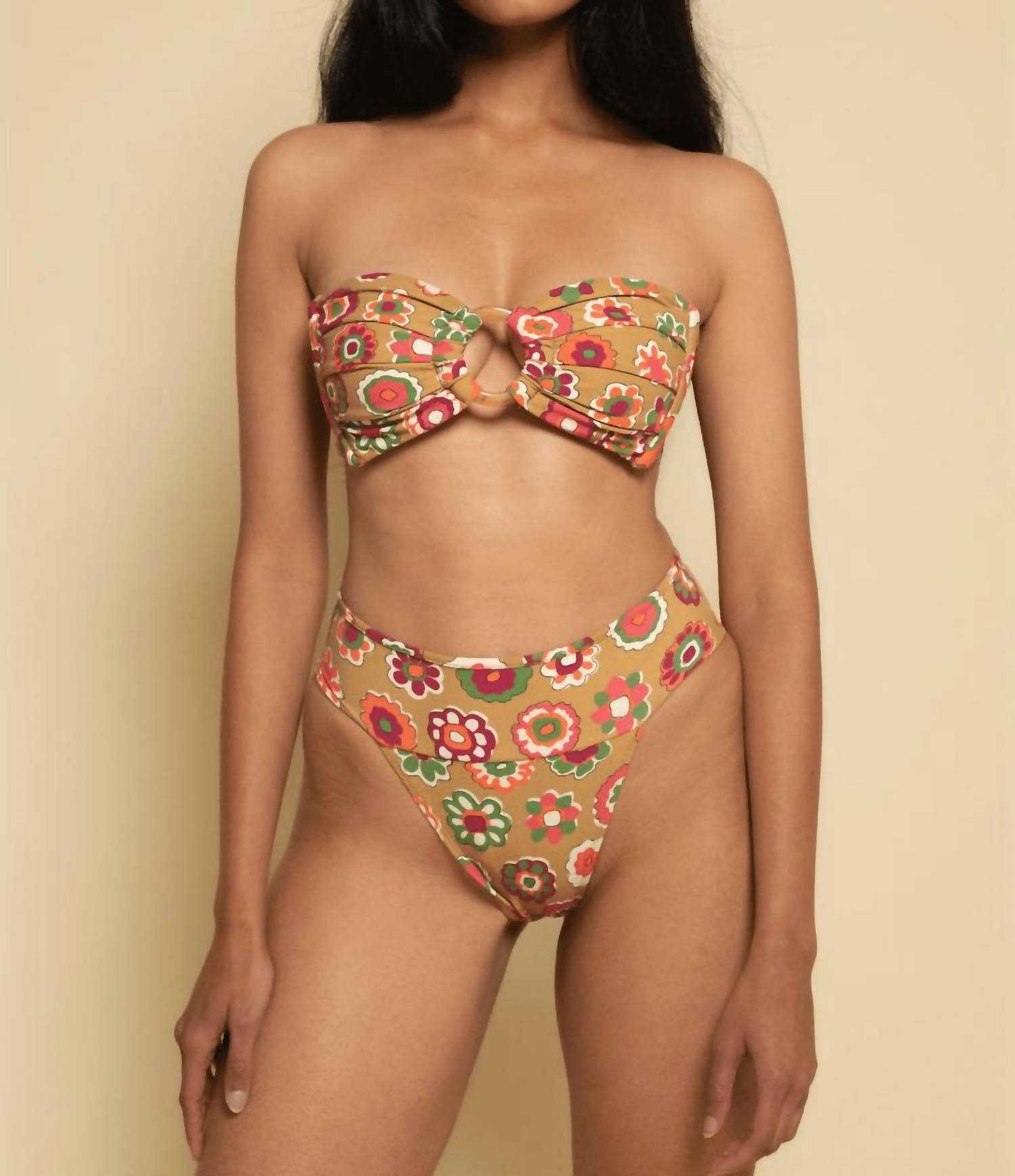 

Топ-бикини Tori Ties Bandeau с цветочным принтом Montce, Mazzy Floral