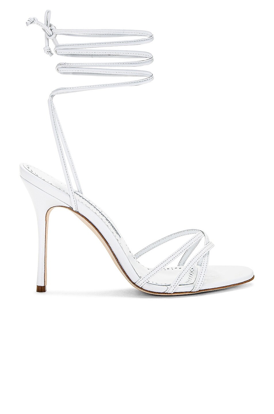 

Кожаные сандалии Leva 105 Manolo Blahnik, белый