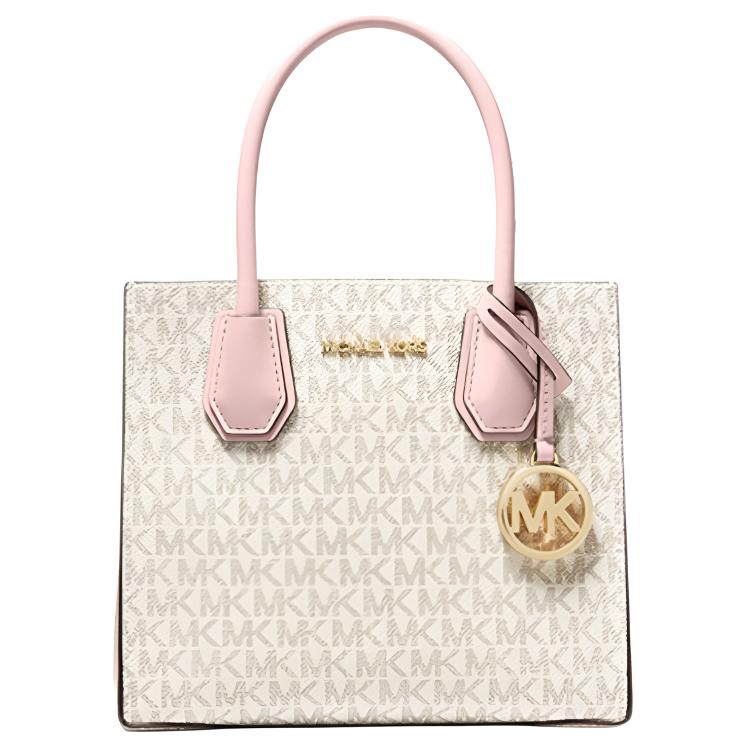 

Сумка-аккордеонка Mercer Medium с логотипом и кожаной отделкой MICHAEL KORS