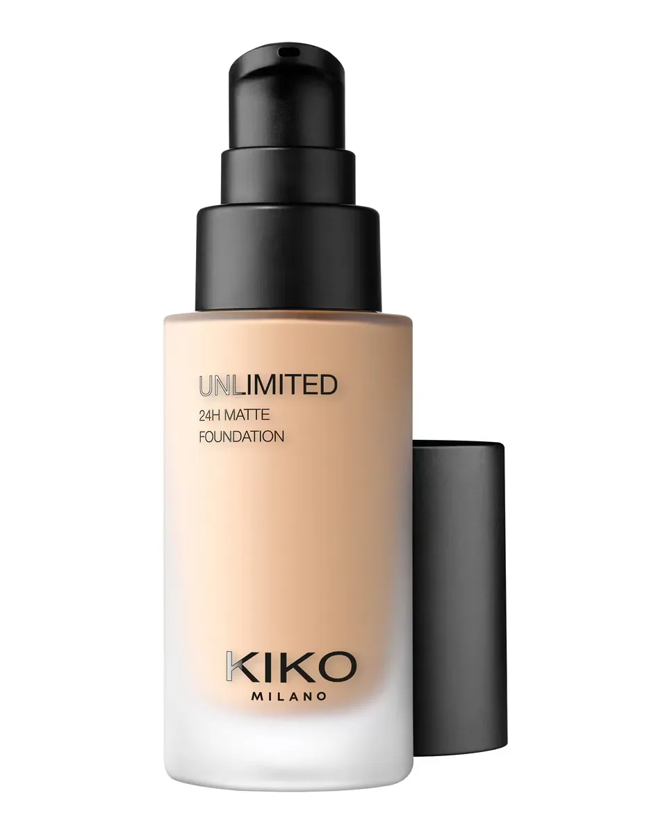 Матовая и жидкая основа для макияжа с длительностью до 24 часов Unlimited 24H Matte Foundation Kiko Milano, 3.5 Ng Neutral Gold