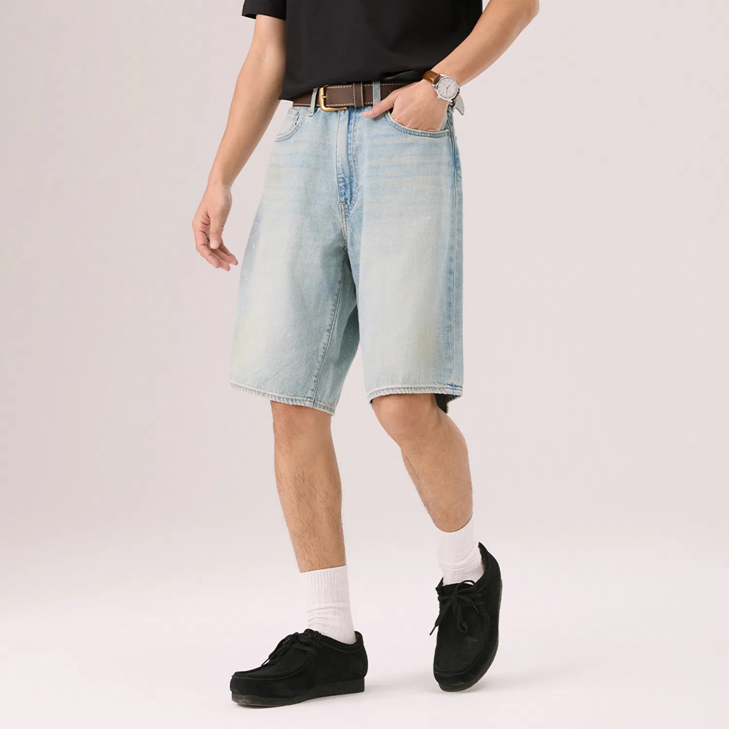 Шорты джинсовые мужские Levis Light Blue — фото 4