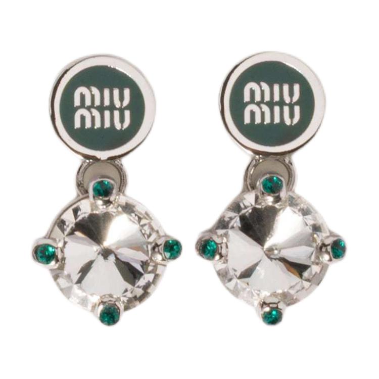 

MIU MIU Серьги Crystal Unisex Green