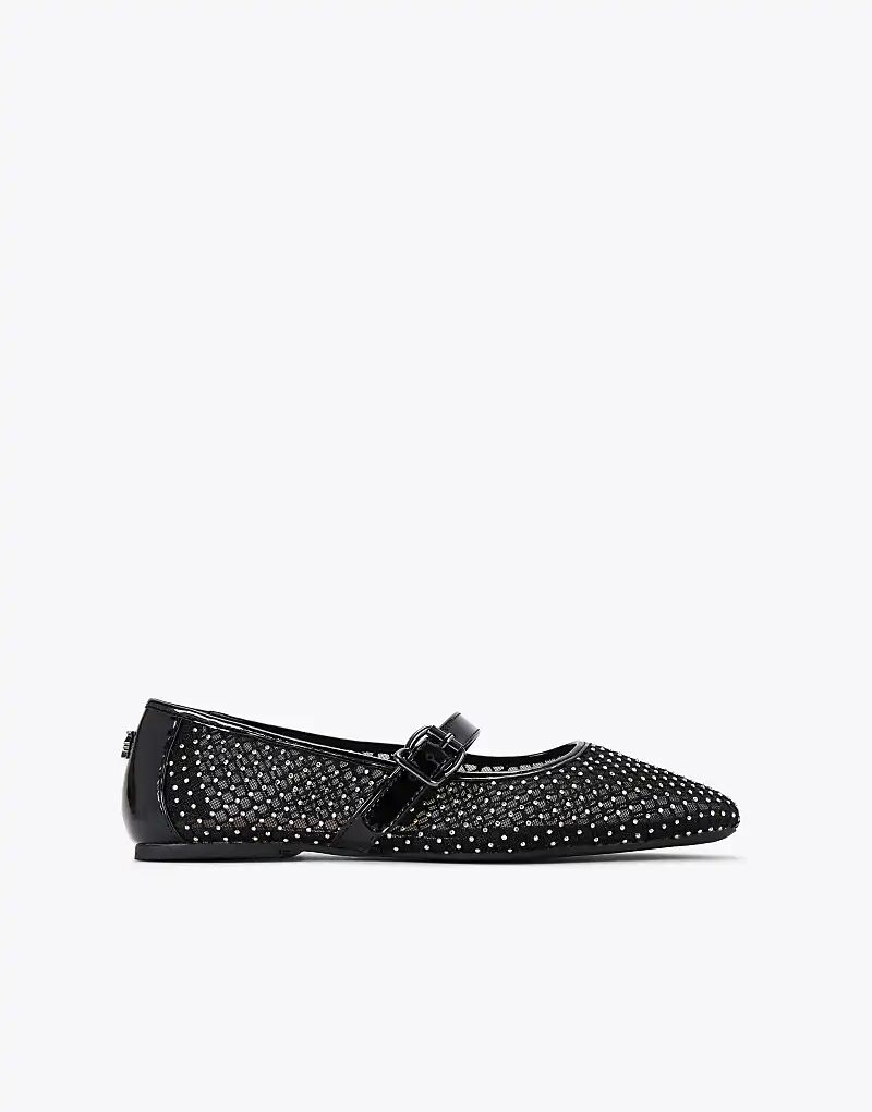 KG Kurt Geiger Nina сетчатые балетки в черном цвете