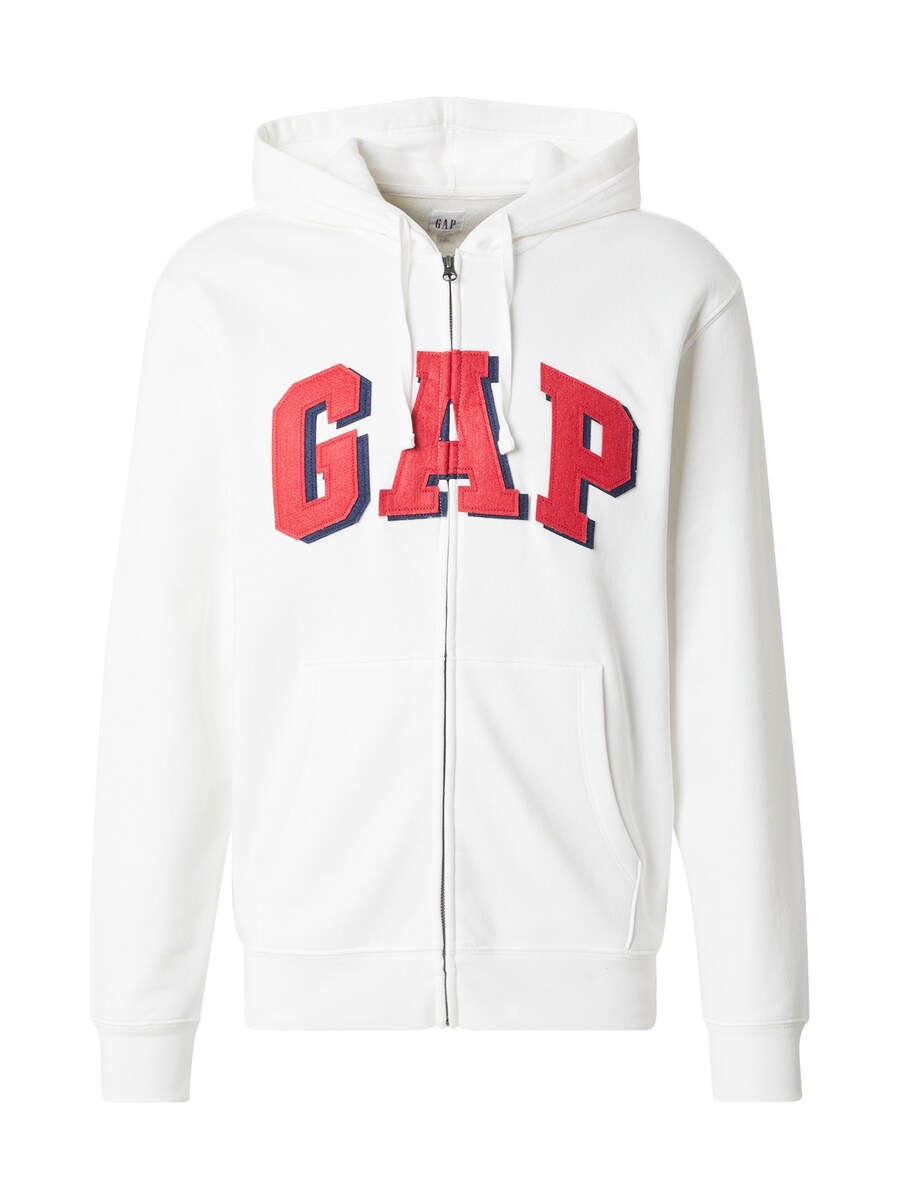 

Толстовка с капюшоном на молнии GAP HERITAGE, белый