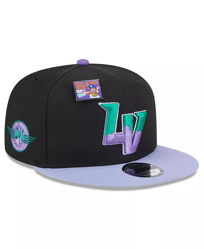 

Мужская черная/фиолетовая кепка Las Vegas Aviators Grape Big League Chew Flavor Pack 9FIFTY Snapback Hat New Era, черный