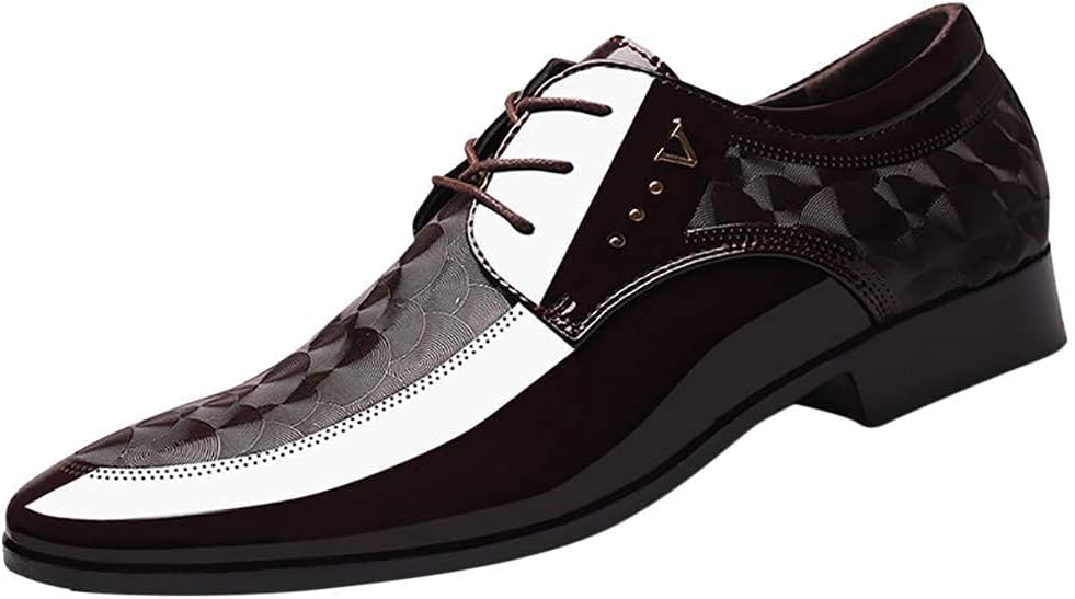 

Мужские туфли BORAMAX из искусственной кожи с шнуровкой, деловые, модные, для свадьбы, под костюм, удобные с острым носком, оксфорды, коричневый