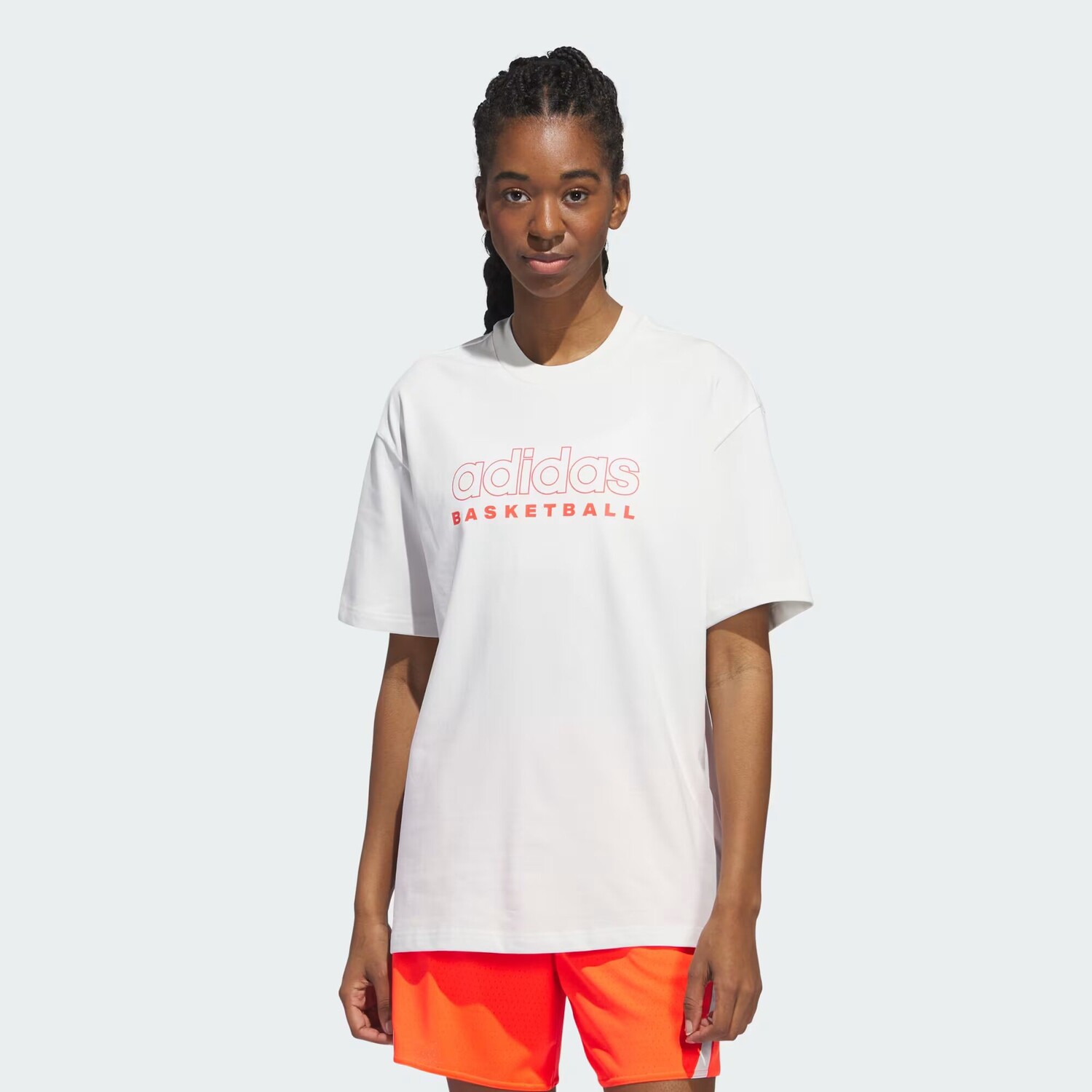 

Футболка Adidas, цвет Cloud White/Solar Red