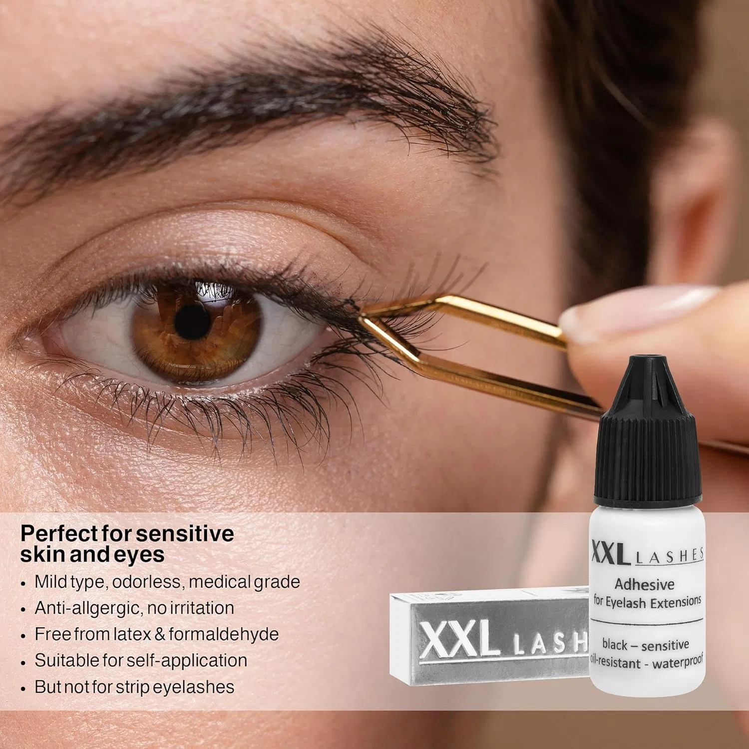 Маслостойкий клей для наращивания ресниц «XXL Lashes Adhesive» (черный) Xxl Lashes — фото 3