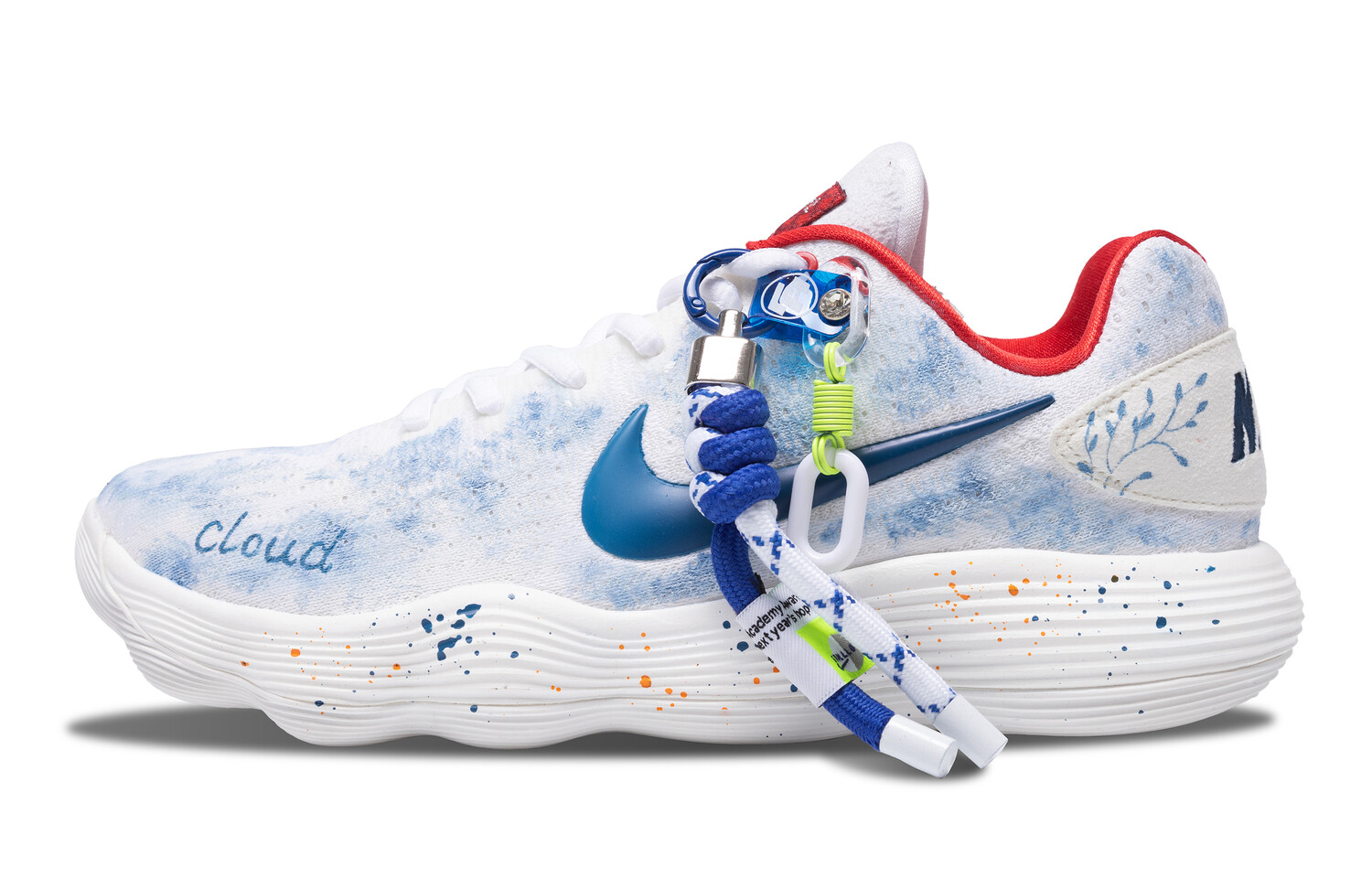 

Баскетбольные кроссовки Hyperdunk 2017 мужские с низким верхом белого/синего цвета Nike