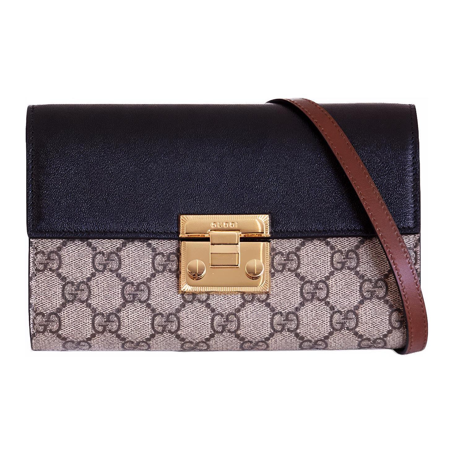 

Сумка-кошелек через плечо с замочком GUCCI