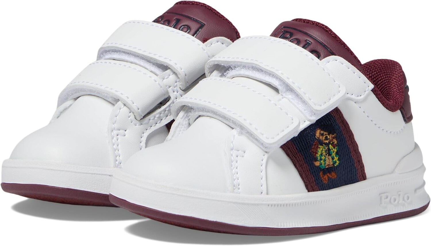 

Кроссовки Heritage Court II Bear EZ Polo Ralph Lauren, цвет White/Wine