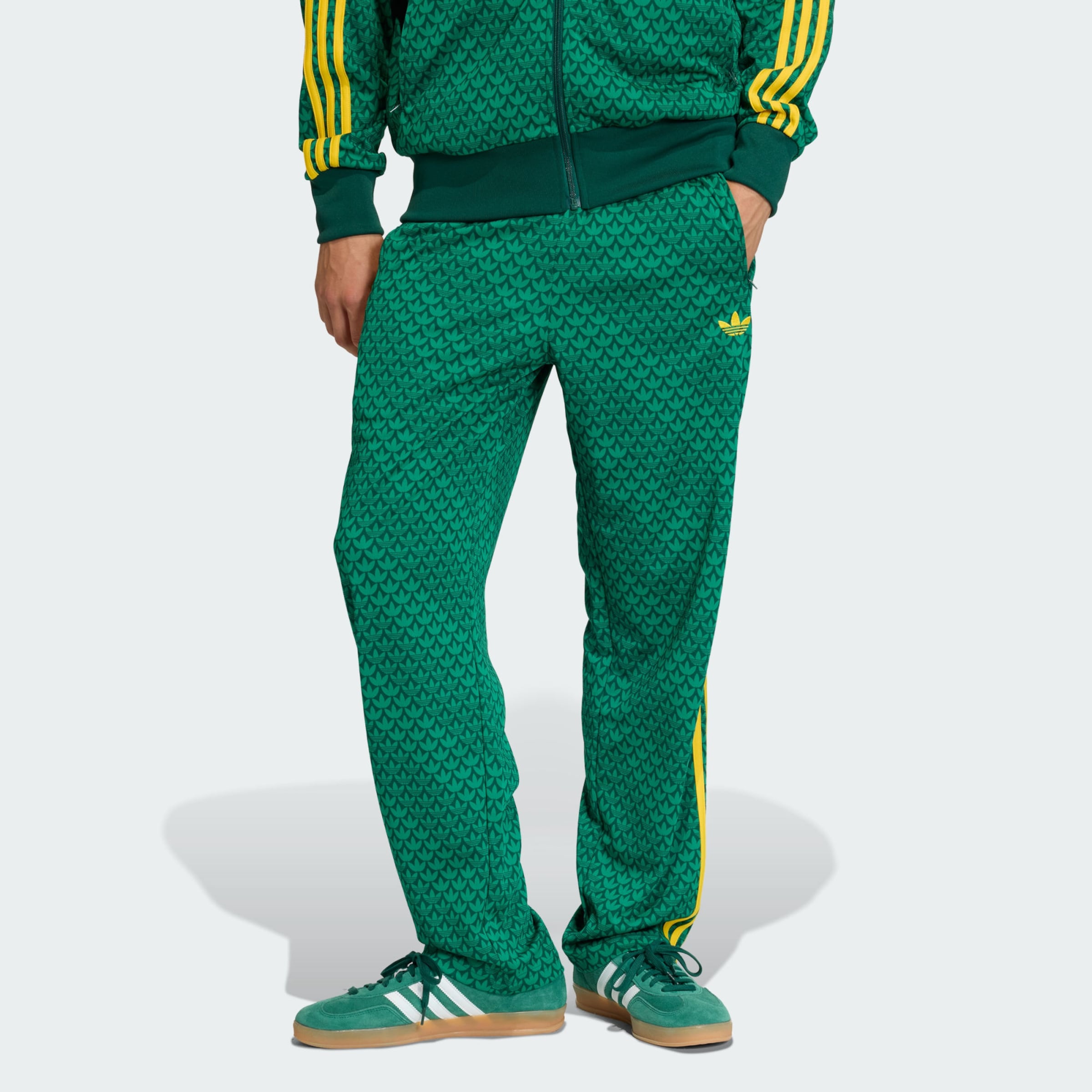 Adidas Originals Штаны свободного кроя 'Firebird' в зеленом, темно-зеленом цвете — фото 2