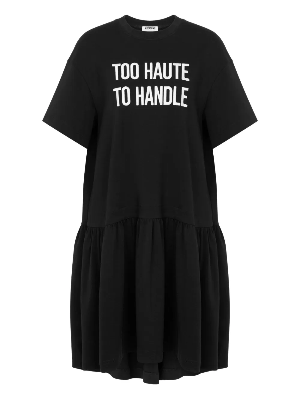 

Ярусное платье мини Moschino, черный