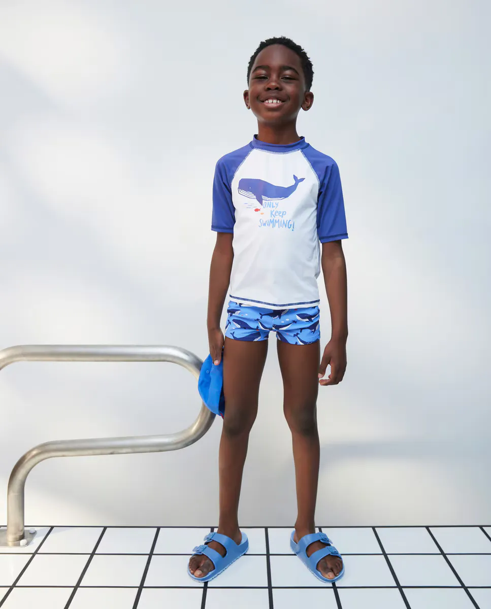 

UPF+50 Футболка с китами Kids El Corte Inglés, синий