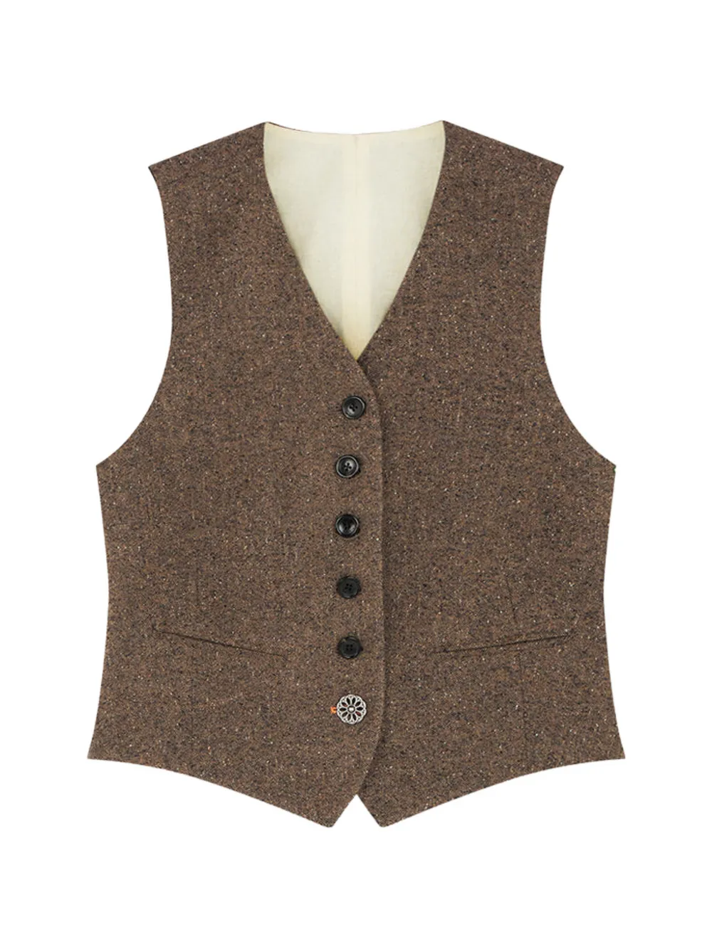 

Деми однобортный жилет Fortela, коричневый