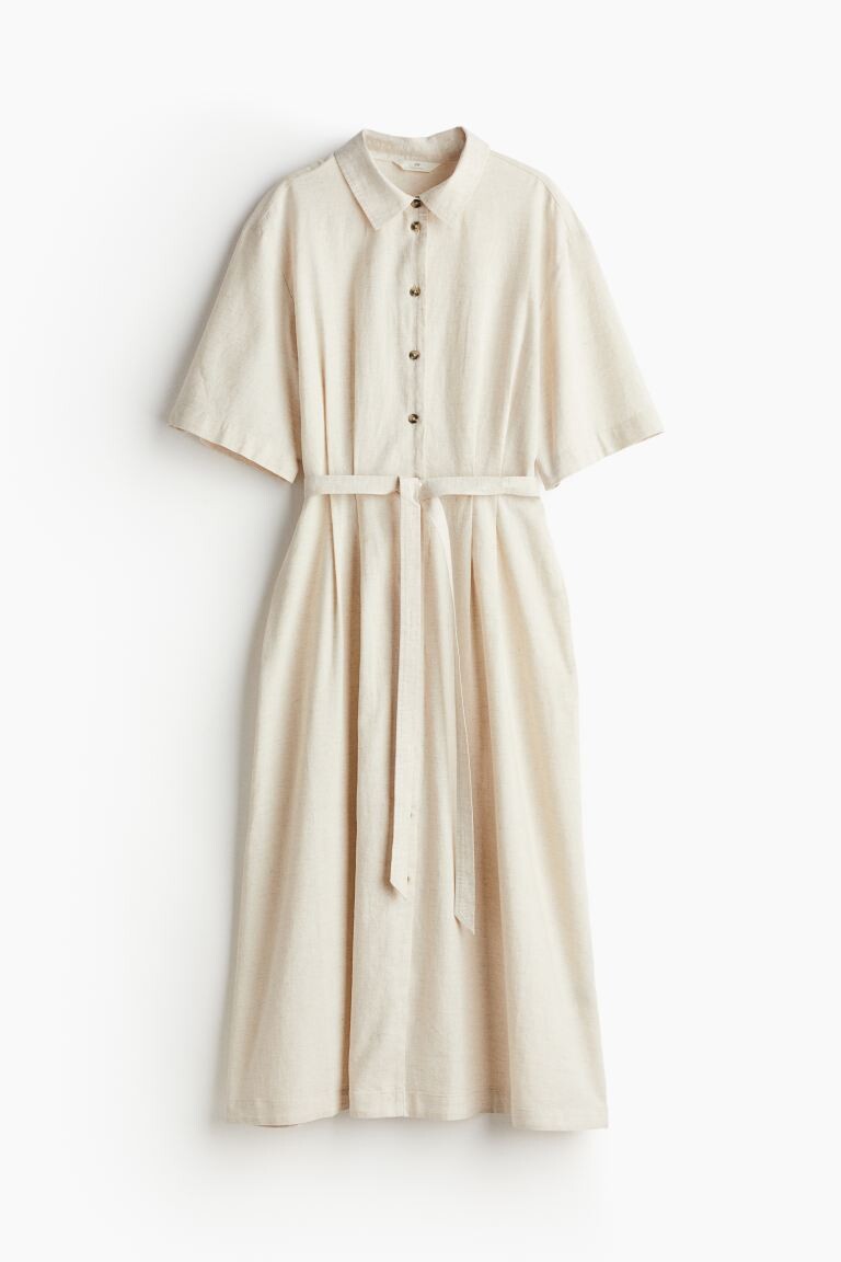 

Платье-Блузка из смеси льна H&M, белый