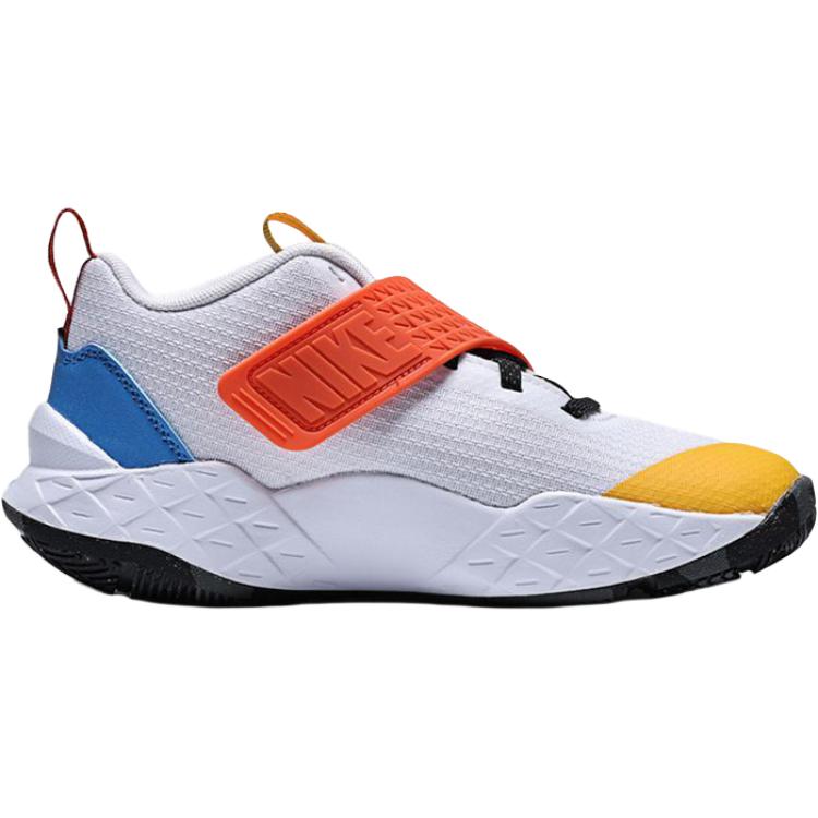 Низкие кроссовки Team Hustle D 12 для детей и подростков, устойчивые к истиранию Nike, белый/красный — фото 2