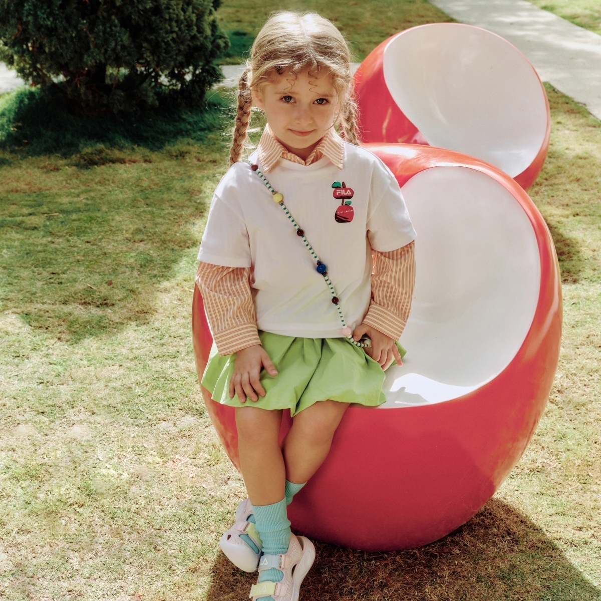 FILA KIDS Футболка Apple Tim Lahan Standard White Kids' — фото 4