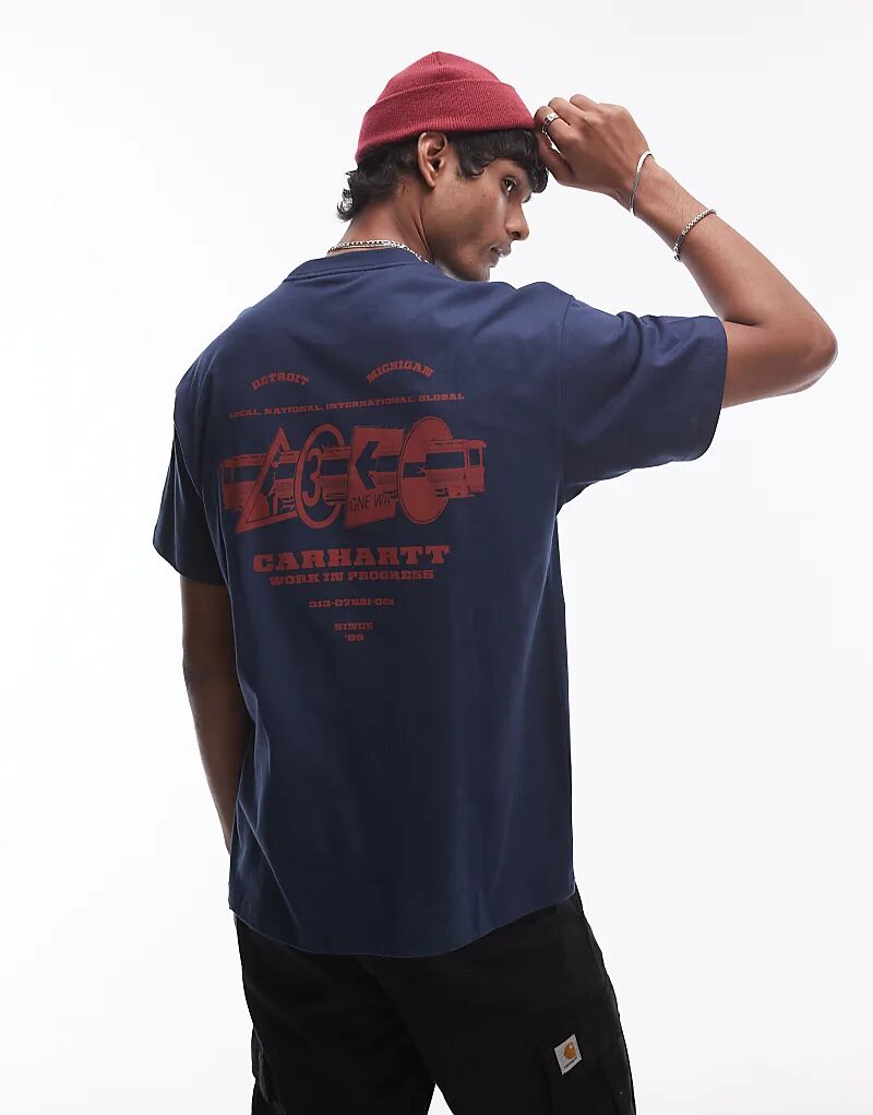 

Футболка с короткими рукавами в синем цвете Carhartt WIP