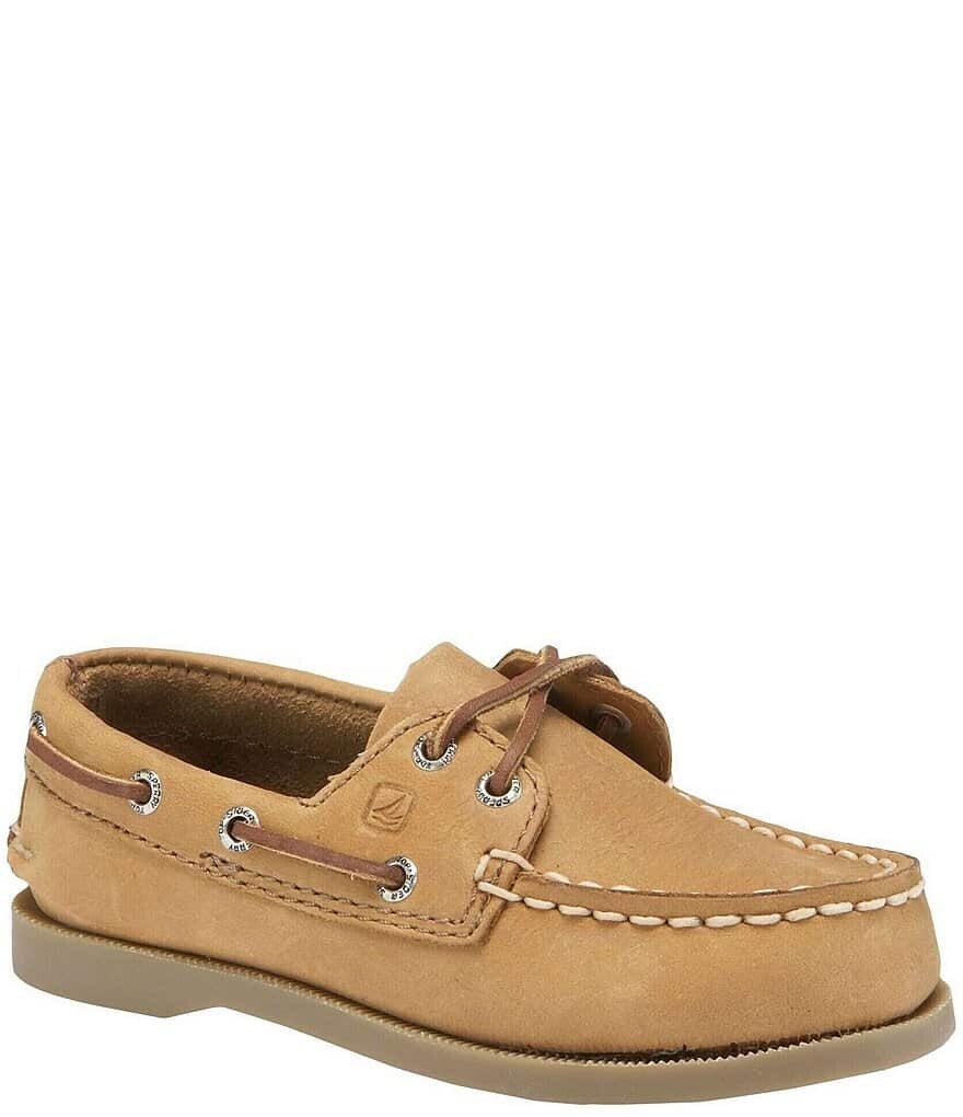 

Детские оригинальные кожаные топсайдеры Sperry (подростковые), бежевый