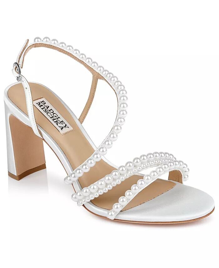 

Женские сандалии Amora "Имитация жемчуга" Badgley Mischka, белый