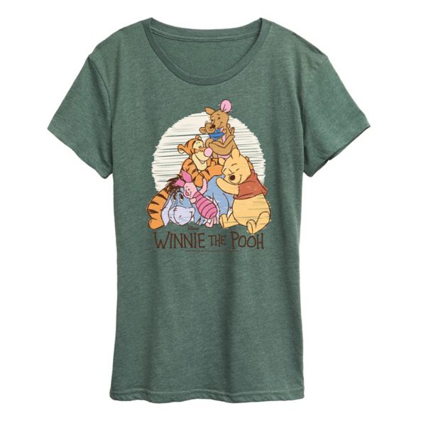 

Женская футболка с рисунком Винни-Пуха Disney, зеленый