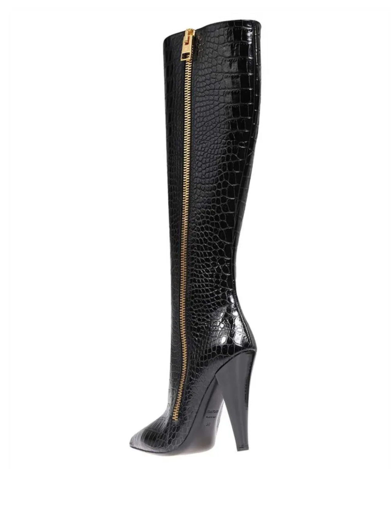 TOM FORD 110 мм кожаные высокие сапоги, черный — фото 3