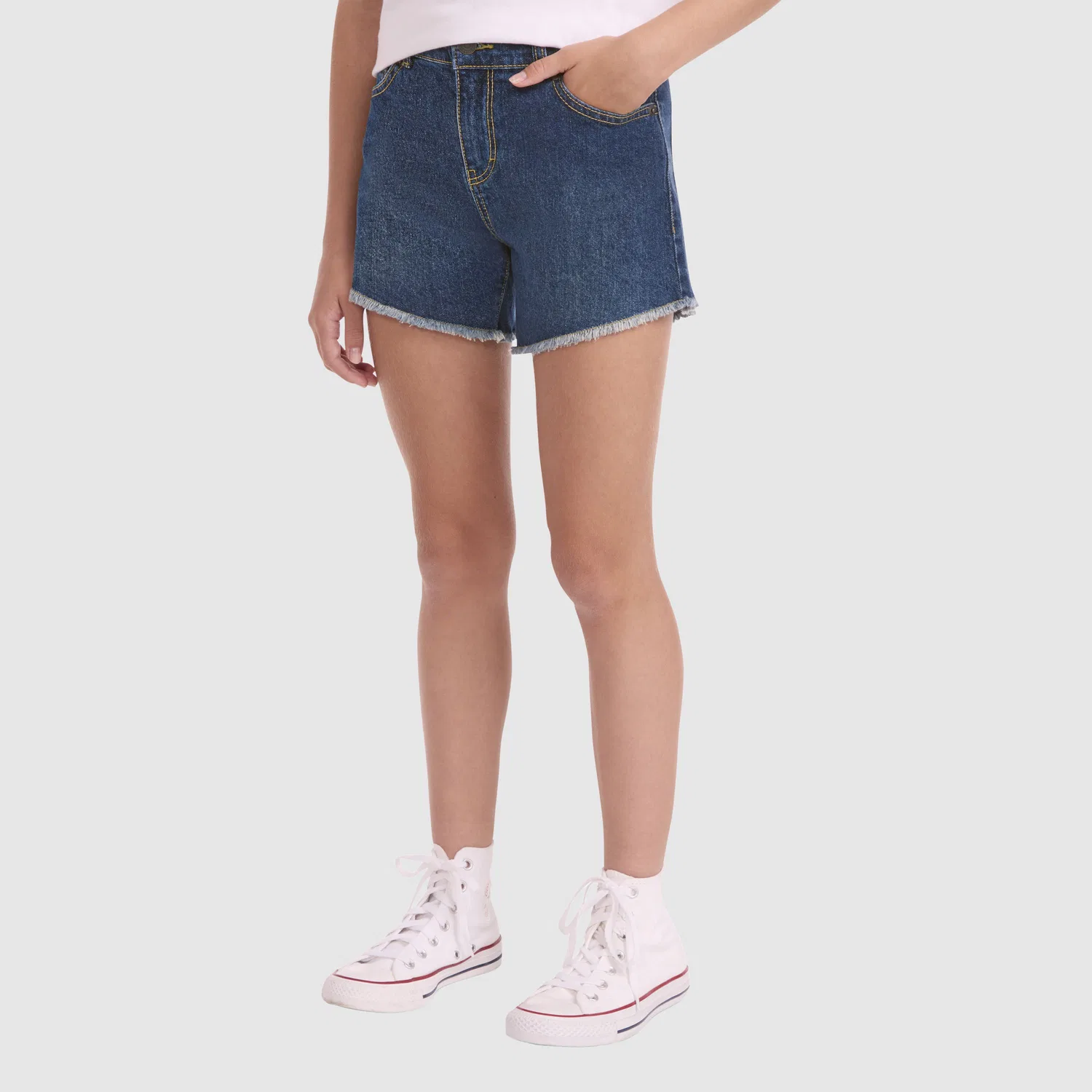 Джинсовые шорты A-Line для девочек 7-16 лет Levi's, Medium Wash — фото 2