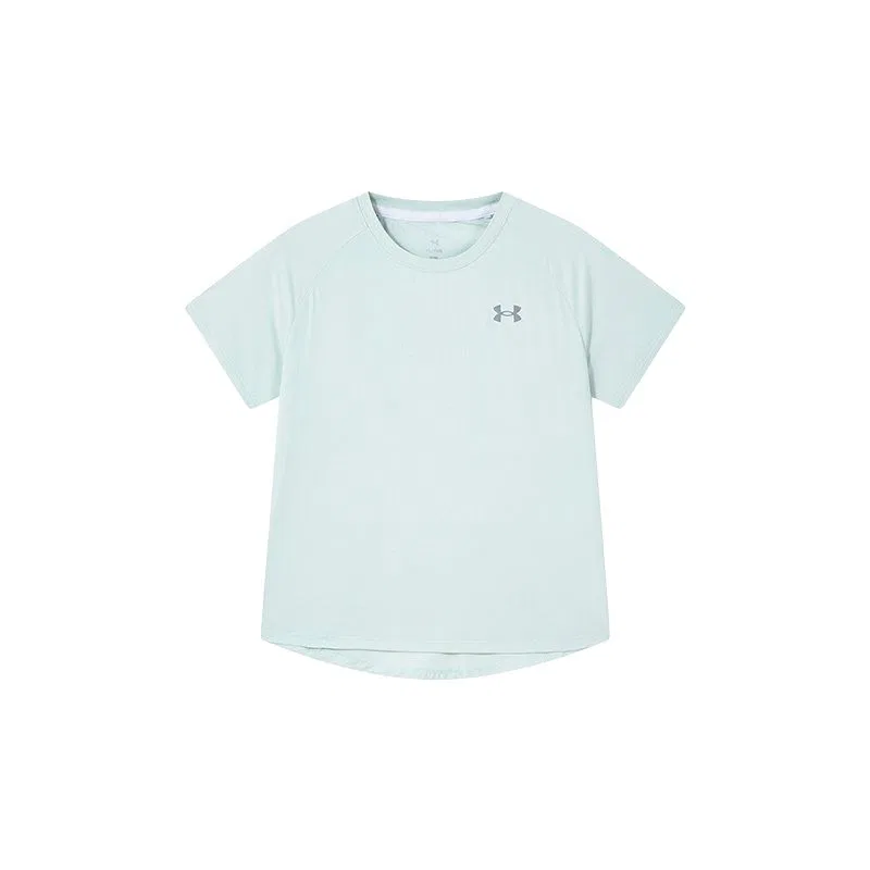 Футболка детская быстросохнущая с круглым вырезом Under Armour Pure Aqua Green