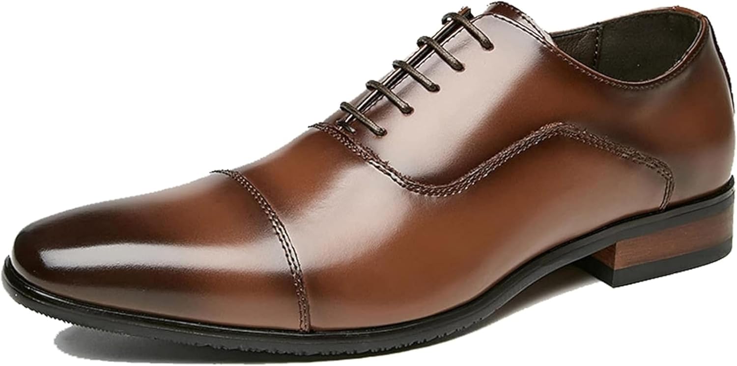 

Мужские кожаные туфли оксфорды с низким каблуком, весенний срез, для вечеринок, размер 7, черные Generic